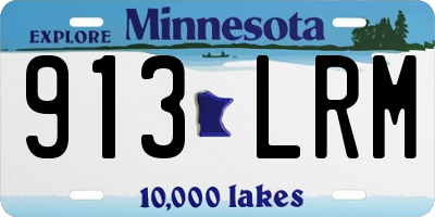 MN license plate 913LRM