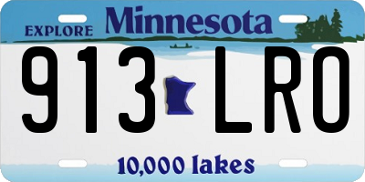MN license plate 913LRO