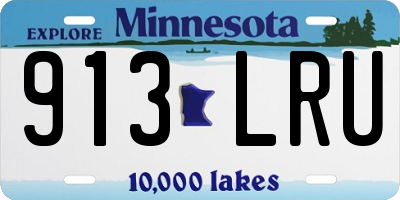 MN license plate 913LRU
