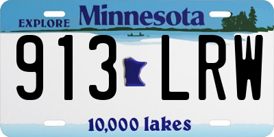 MN license plate 913LRW