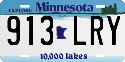 MN license plate 913LRY