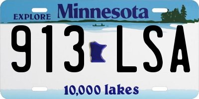 MN license plate 913LSA