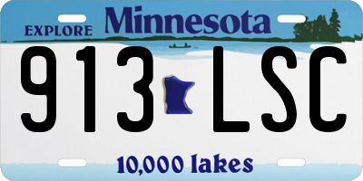 MN license plate 913LSC