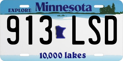 MN license plate 913LSD