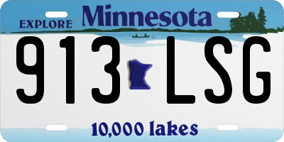 MN license plate 913LSG
