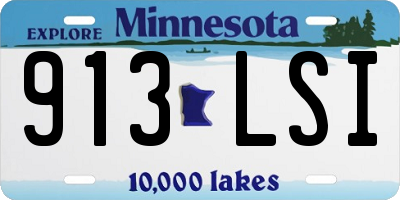 MN license plate 913LSI