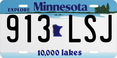 MN license plate 913LSJ