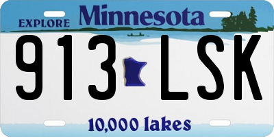 MN license plate 913LSK