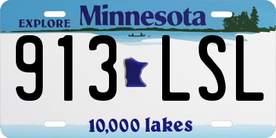 MN license plate 913LSL