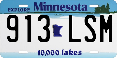 MN license plate 913LSM