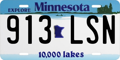 MN license plate 913LSN