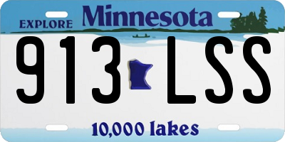 MN license plate 913LSS