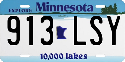 MN license plate 913LSY