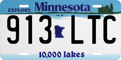 MN license plate 913LTC