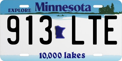 MN license plate 913LTE