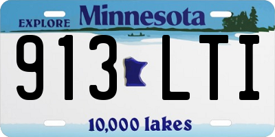 MN license plate 913LTI