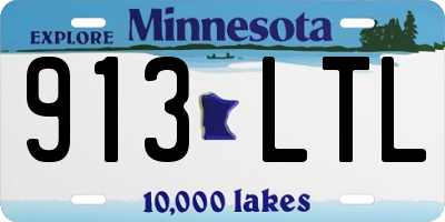 MN license plate 913LTL