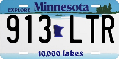 MN license plate 913LTR