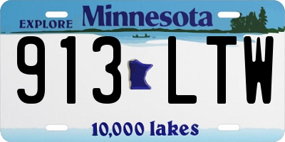 MN license plate 913LTW