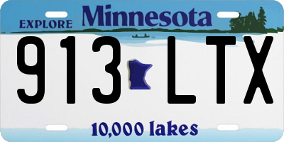 MN license plate 913LTX
