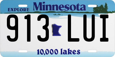MN license plate 913LUI