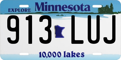 MN license plate 913LUJ