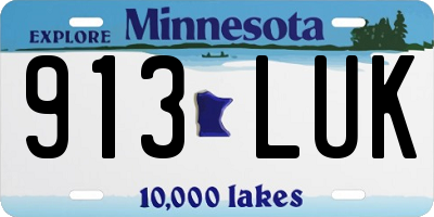 MN license plate 913LUK