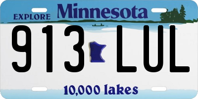 MN license plate 913LUL