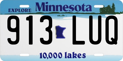 MN license plate 913LUQ