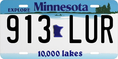 MN license plate 913LUR