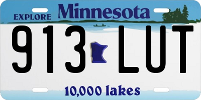 MN license plate 913LUT