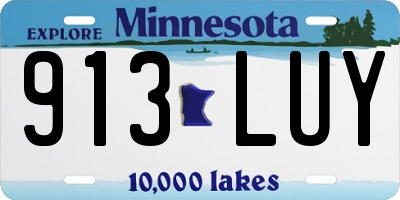 MN license plate 913LUY