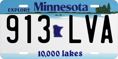 MN license plate 913LVA