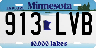 MN license plate 913LVB
