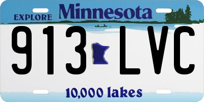 MN license plate 913LVC