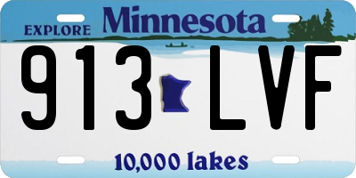 MN license plate 913LVF