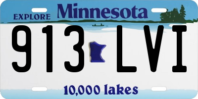 MN license plate 913LVI