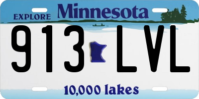 MN license plate 913LVL