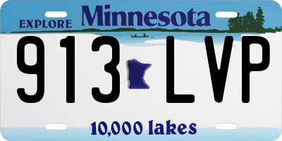MN license plate 913LVP