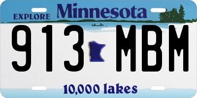 MN license plate 913MBM