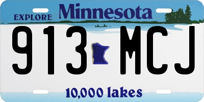 MN license plate 913MCJ