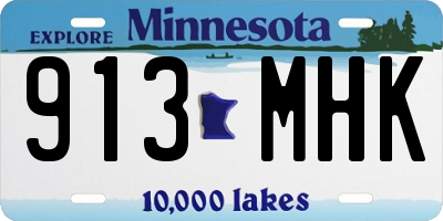 MN license plate 913MHK