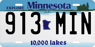 MN license plate 913MIN