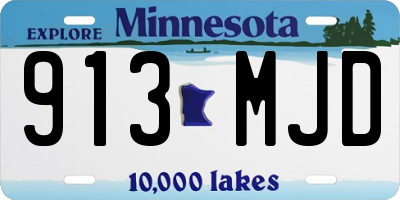 MN license plate 913MJD