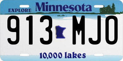 MN license plate 913MJO