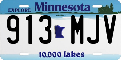 MN license plate 913MJV