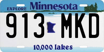 MN license plate 913MKD