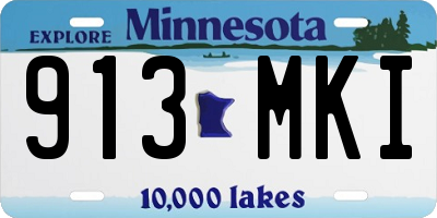 MN license plate 913MKI