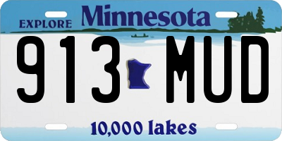MN license plate 913MUD