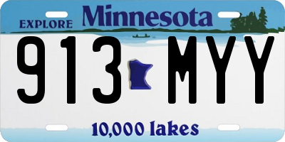 MN license plate 913MYY